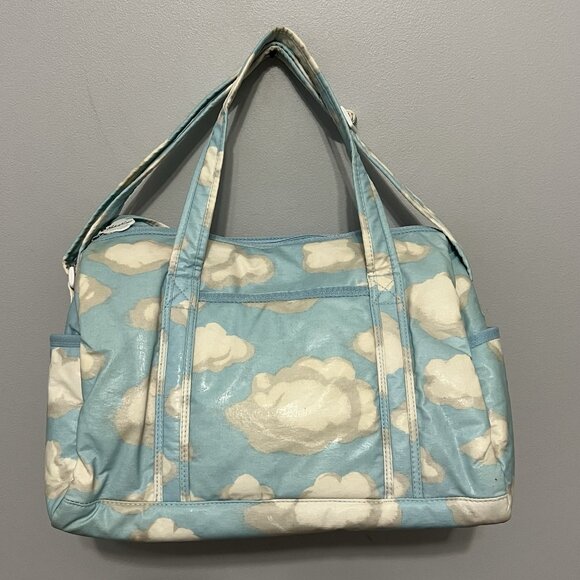 Nick & Nora Bag Clouds In A Blue Sky Weekender Tote w/Changing Pad RARE - Picture 4 of 15